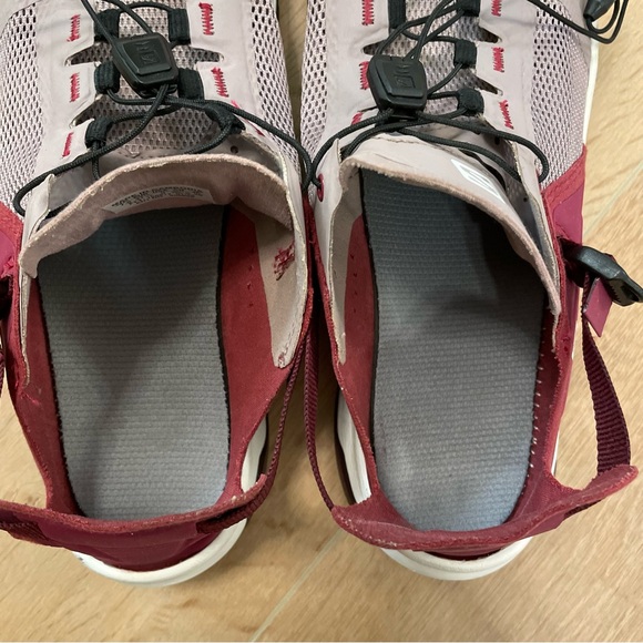 Salomon Women's Tech Amphib 4 Sandals - Burgundy and Gray Athletic Sneakers - Picture 8 of 11